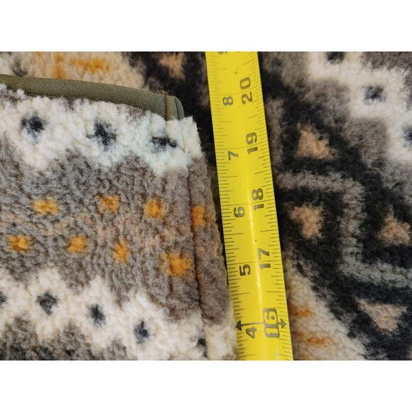 Old Navy Sherpa 1/4 Zip SHERPA UNISX S Fair Isle Aztec Fleece Sleeve POCKETS NWT - Picture 11 of 13